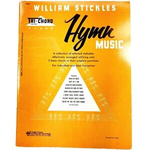 William Stickles Hymn Music Piano Book Sheet Tri-Cord USA Church Choir Christian
